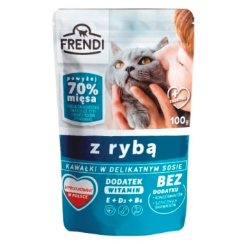 FRENDI Kawałki w sosie z rybą - mokra karma dla kota - 100 g