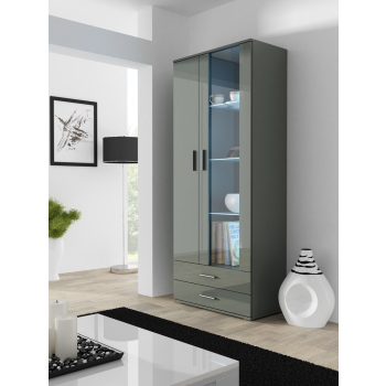 Witryna SOHO S6 2D2S szary/ szary połysk