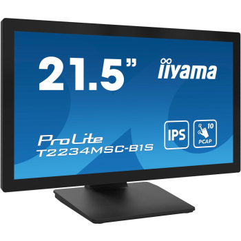 IIYAMA T2234MSC-B1S 21.5inch PCAP Bezel Free Front Speakers 10P Touch with Anti-Finger print coating IPS Panel 1920x1080