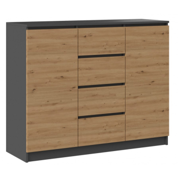 Komoda 2D4S 120x40xH97 antracyt/artisan