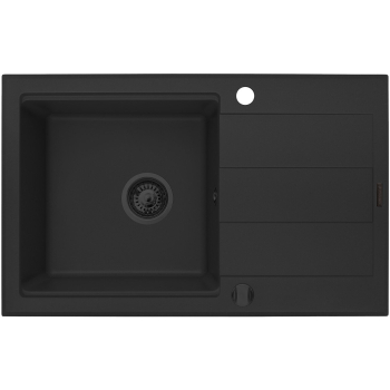 Zlew SPARTA PLUS LUX (78X48) 1B 1D, volcano Black Edition