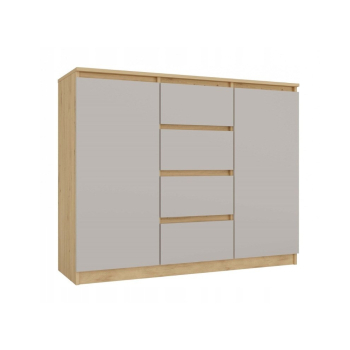 KOMODA 2 DRZWI 4 SZUFLADY ARTISAN/KASZMIR KOMPLET
