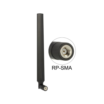 DELOCK WL-Antenne RP-SMA 4-7dBi Kippgelenk schwarz