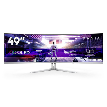 Philips Evnia 8000 49M2C8900/00 monitor komputerowy 124,2 cm (48.9") 5120 x 1440 px Dual QHD QDOLED Biały