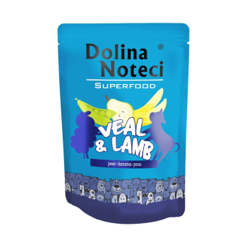 DOLINA NOTECI Superfood Cielęcina i jagnięcina - mokra karma dla psa - 300 g