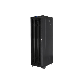 Szafa jednosekcyjna, zamykana na zamek Lanberg FF01-8842-12B (42U; 19''; 2050mm / 800mm / 800 mm; stojąca; Pełne, Szklane; 800 kg; kolor czarny)