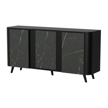 Komoda VOLARE 151x39x75 czarny/san sebastian