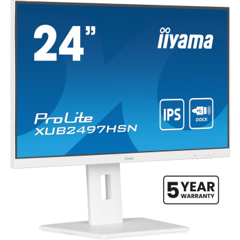 Płaski ekran iiyama 24 XUB2497HSN-W2 HDMI DP USB USB-C - 60,5 cm