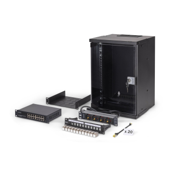 Pakiet sieciowy 10", szafa 9U i sprzęt, wersja bl SOHO Pro, bez montażu