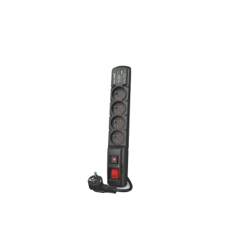 Listwa przeciwprzepięciowa Acar F4 USB A+C (szybka ładowarka) 3m ; czarny