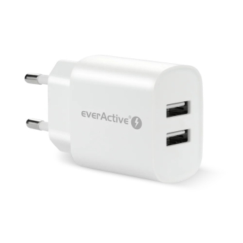 EVERACTIVE ŁADOWARKA SIECIOWA 2XUSB 2,4A BIAŁA SC-220