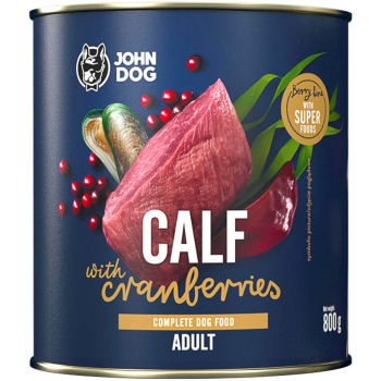 John Dog BERRY Adult cielęcina z żurawiną 800g