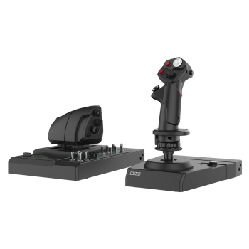 Hori - HOTAS Flight Control System & Mount for PC (Windows 11/10) High-End Flight Stick & Throttle for PC Flight Sims