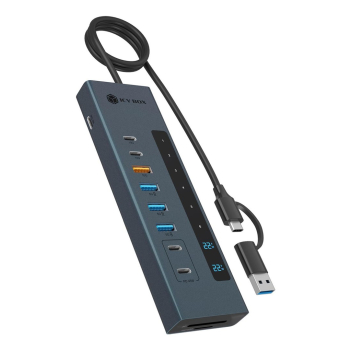 Hub 11-w-1 Hub IcyBox USB 3.2 z Type-C i czytnikiem kart