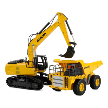 Zestaw 2w1 Amewi Kipper & Kettenbagger 1:24 RTR 6+