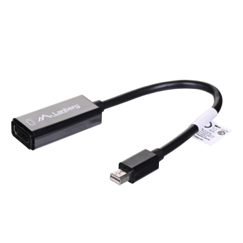 Adapter Lanberg AD-0005-BK (Mini DisplayPort M - HDMI F; 0,20m; kolor czarny)