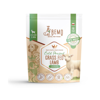 Bemo Cold Pressed Grass Fed Lamb - karma tłoczona na zimno dla psów z jagnięciną 3kg