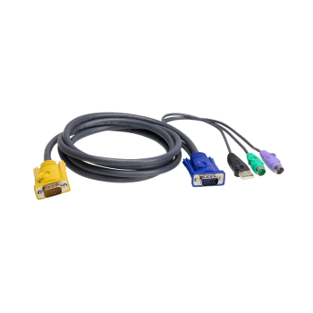 Kabel Aten KVM HDB15-SVGA+USB+PS2 / 1,8m