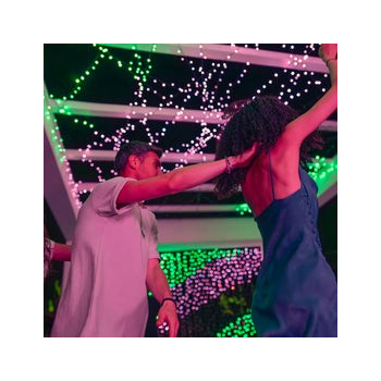 Twinkly Candies – 100 Lampki w kształcie świeczki RGB LEDs, zielony przewód, USB-C