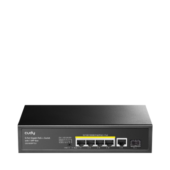 Cudy GS1005PTS1 łącza sieciowe Gigabit Ethernet (10/100/1000) Obsługa PoE Czarny