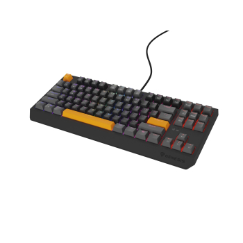 GENESIS Thor 230 TKL klawiatura Gaming USB + RF Wireless + Bluetooth QWERTY Czarny, Szary, Pomarańczowy