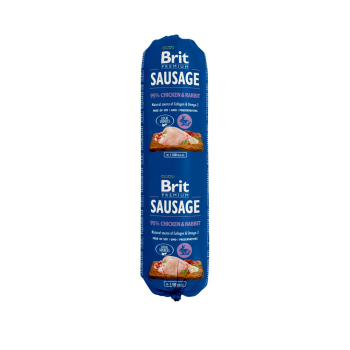 BRIT Premium sausage Chicken Rabbit karma mokra dla psa 800g