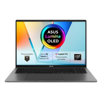 ASUS Vivobook S16 M3607GA-SH011W Ryzen AI 7 445 16.0"FHD OLED 60Hz 300nits 16GB DDR5 SSD512 Radeon 840M Cam1080p+IR 70WHrs Win11 Aluminum Matte Gray