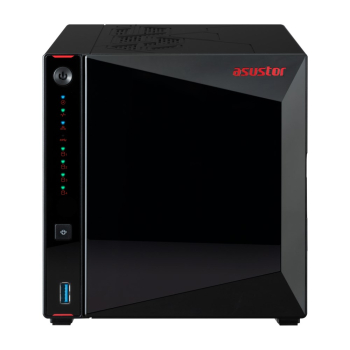 NAS Asustor AS5404T; Tower; 4x (3.5" SATA HDD/ 2.5" SSD); Intel Celeron N5105; 4GB DDR4 SODIMM (max. 16GB), 2x 2.5GbE  4x M.2 2280 NVMe PCIe 3.0, 3x U