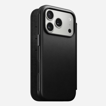 NOMAD Modern Leather Folio - skórzane etui do iPhone 17 Pro kompatybilne z MagSafe (black) [go]