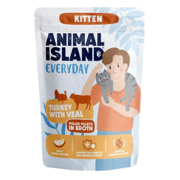 ANIMAL ISLAND Kitten indyk z cielęciną 85g