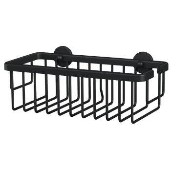 TESA MOON BLACK Aluminium Do zawieszenia na ścianę Koszyk prysznicowy