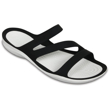 Klapki damskie Crocs Swiftwater Sandal W czarno-białe 203998 066 36-37