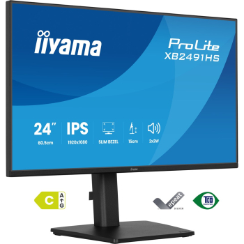 iiyama ProLite XB2491HS-B1 monitor komputerowy 60,5 cm (23.8") 1920 x 1080 px Full HD LCD Czarny