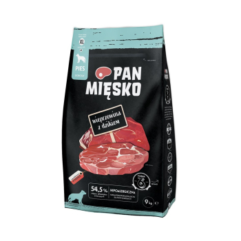 Pan Mięsko Wieprzowina z dzikiem (dorosły) chrupki XL - karma sucha dla psów - 9kg