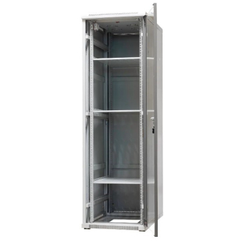 EmiterNet Szafa ramowa stojąca 42U, drzwi przód blacha/szkło, 600x1000x1980mm (szer./gł./wys.)