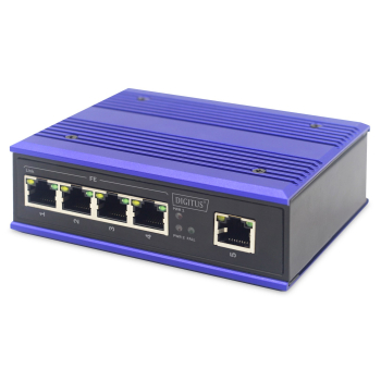 ASSMANN Electronic DN-650105 przełącznik sieciowy Fast Ethernet (10/100) Czarny, Niebieski