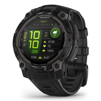 Garmin Instinct 3 AMOLED 3,05 cm (1.2") 45 mm Cyfrowy 390 x 390 px Ekran dotykowy Czarny GPS