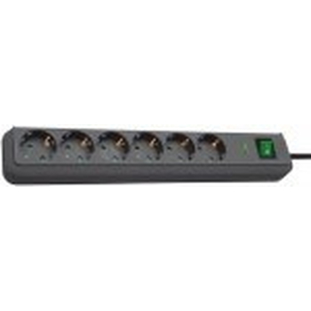 Brennenstuhl Eco-Line Czarny 6 x gniazdo sieciowe 1,5 m