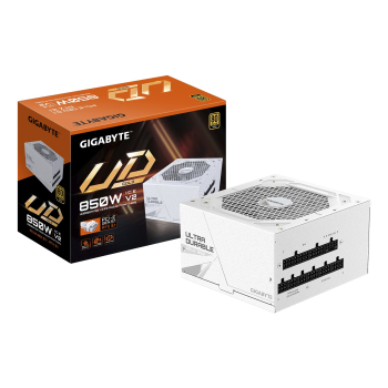 GIGABYTE UD850GM PG5 V2 ICE moduł zasilaczy 850 W 20+4 pin ATX ATX Biały