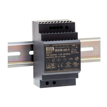 ZASILACZ IMPULSOWY NA SZYNĘ DIN MEAN WELL HDR-60-24 24V/60W/2.5A