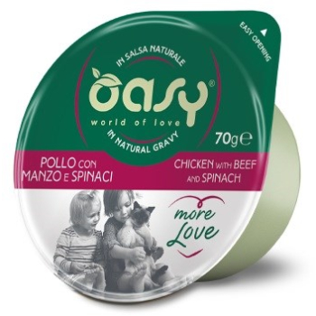 Oasy More Love Chicken with Beef and Spinach 70gr