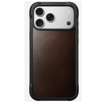 NOMAD Rugged Leather Case - skórzane etui do iPhone 17 Pro Max kompatybilne z MagSafe, skóra Horween (rustic brown) [go]