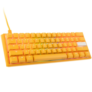 Ducky One 3 Yellow Gaming Tastatur RGB LED - MX-Clear US klawiatura USB US English Żółty