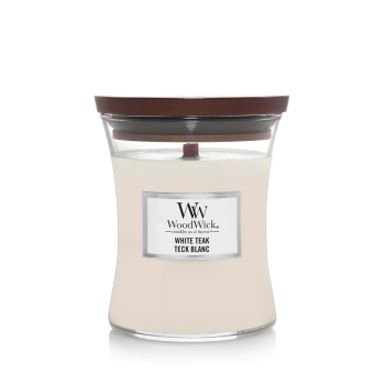 Świeca średnia WHITE TEAK WOODWICK