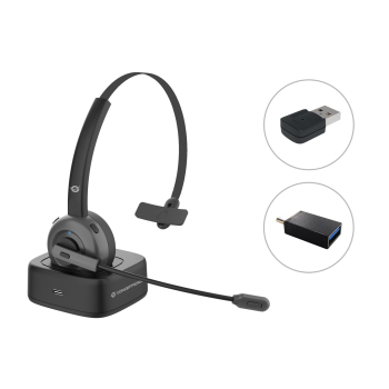 CONCEPTRONIC Headset Mono WLS BT5.0/Mikro/ANC/Dock/+22Std sw