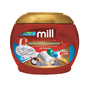 MILL Kapsułki do zmywarek CLEAN&SHINE Intense 52 szt. 3K.S (PL, EN)