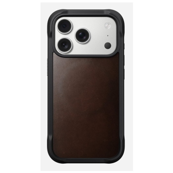 NOMAD Rugged Leather Case - skórzane etui do iPhone 17 Pro kompatybilne z MagSafe, skóra Horween (rustic brown) [go]