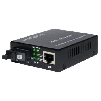 Emiter EM/1GB-ETH-1XSC-1310 konwerter WDM Ethernet 10/100/1000 Mbps RJ45/1xSC SM 9/125 (Tx 1310nm / Rx 1550nm) 20km