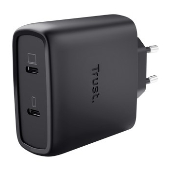 Ładowarka TRUST czarna MAXO GaN 65W 2x USB-C