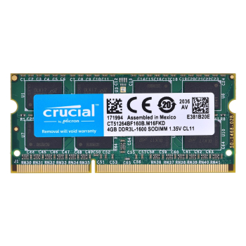 Pamięć Crucial 4GB DDR3 SO-DIMM; 1600 MHz; CL11 CT51264BF160B